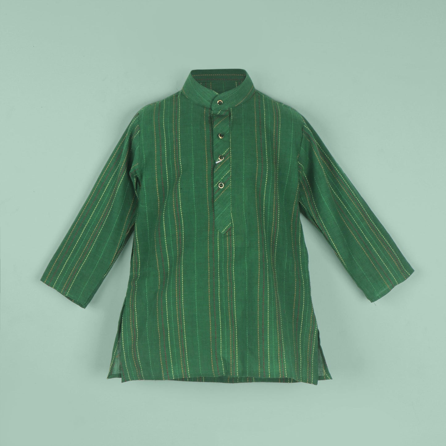 Evergreen Charm – Boys’ Embroidered Kurta Pyjama