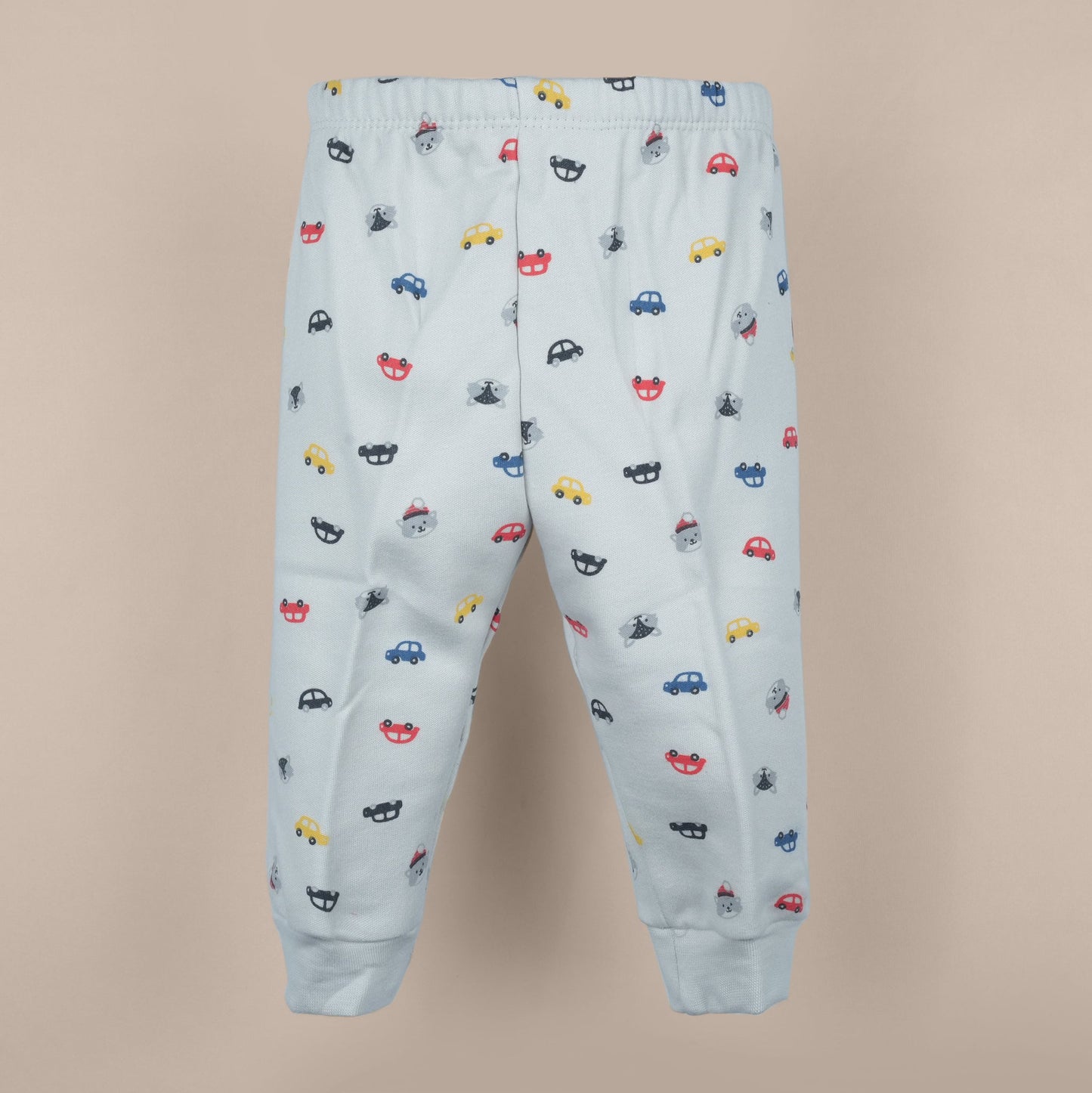 Comfy & Cute: Pink Rabbit Light Grey Leggings for Girls | Elastic Waist, Full Length