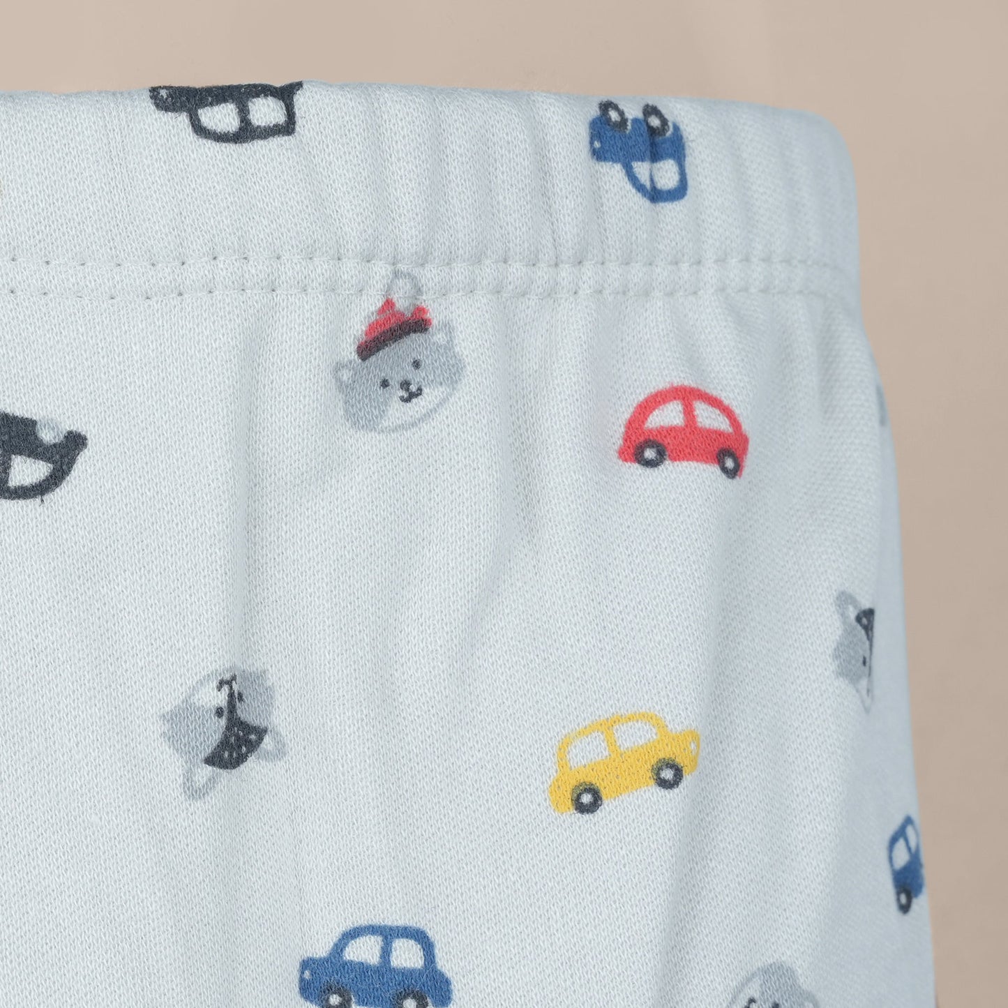 Comfy & Cute: Pink Rabbit Light Grey Leggings for Girls | Elastic Waist, Full Length
