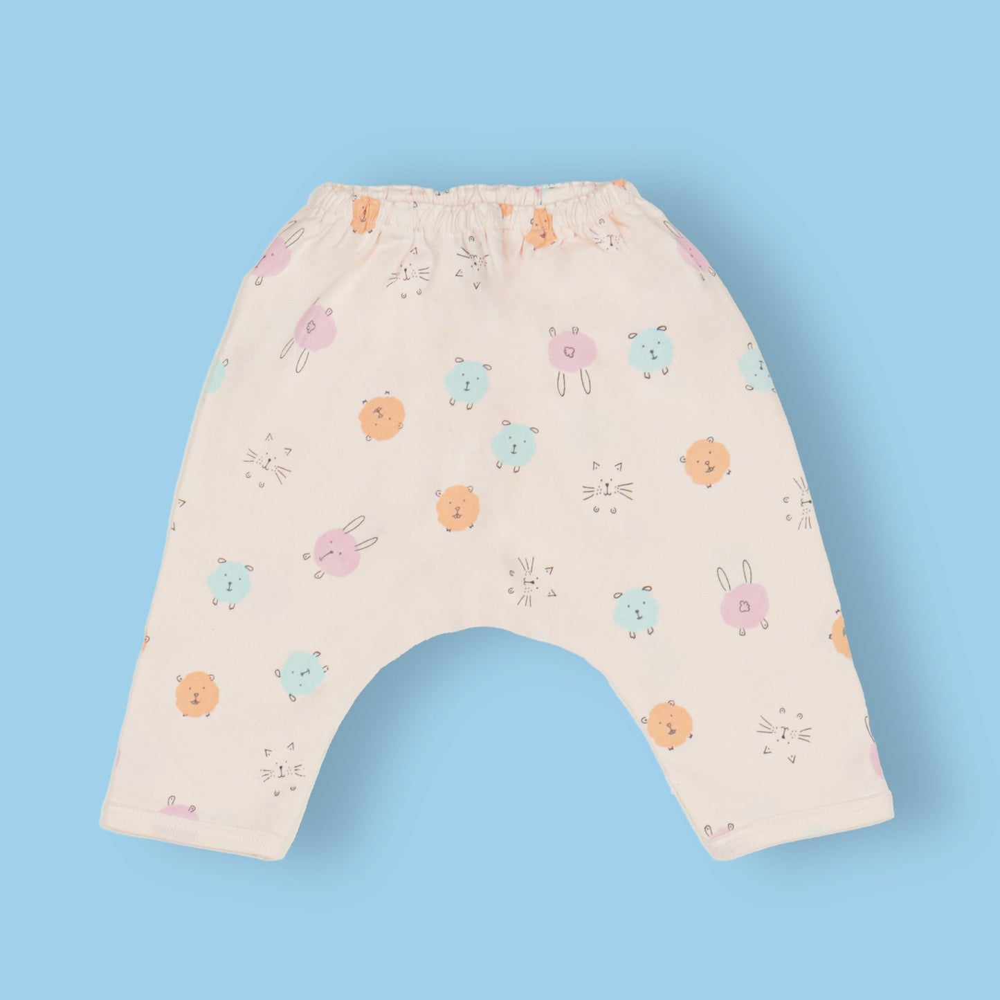 Pink Rabbit Soft & Sunny Trio: Cozily Colorful Diaper Leggings for Playful Little Girls