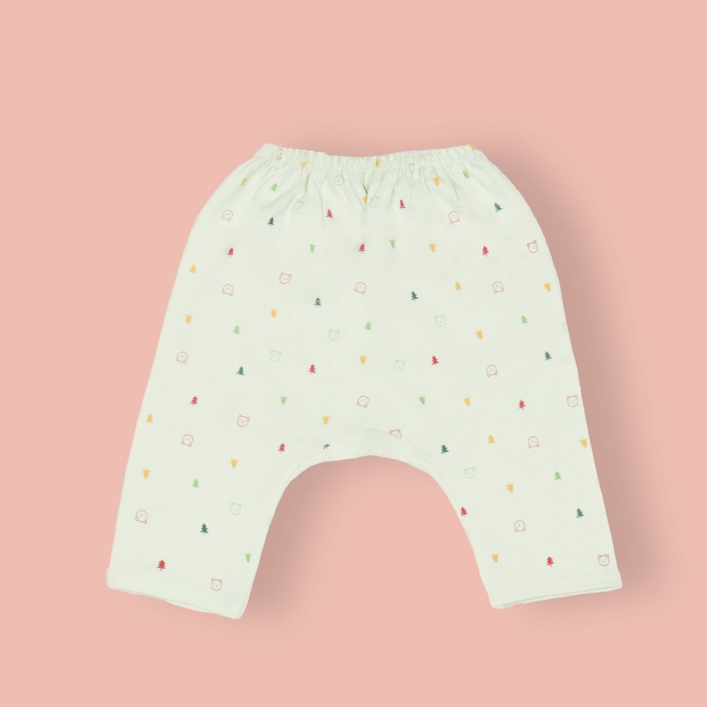 Pink Rabbit Sunny Snuggles: Soft Cotton Trio of Diaper Leggings in Pastel Playfulness