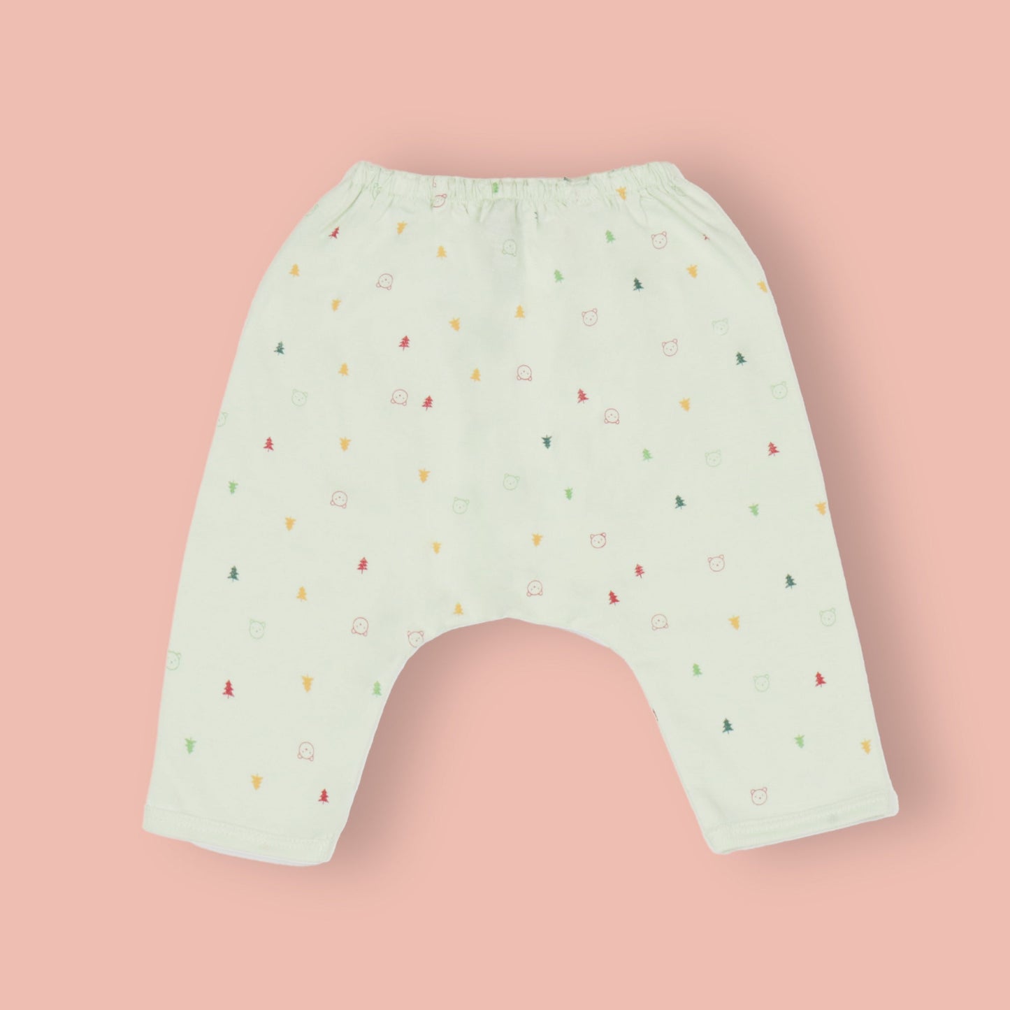 Pink Rabbit Sunny Snuggles: Soft Cotton Trio of Diaper Leggings in Pastel Playfulness