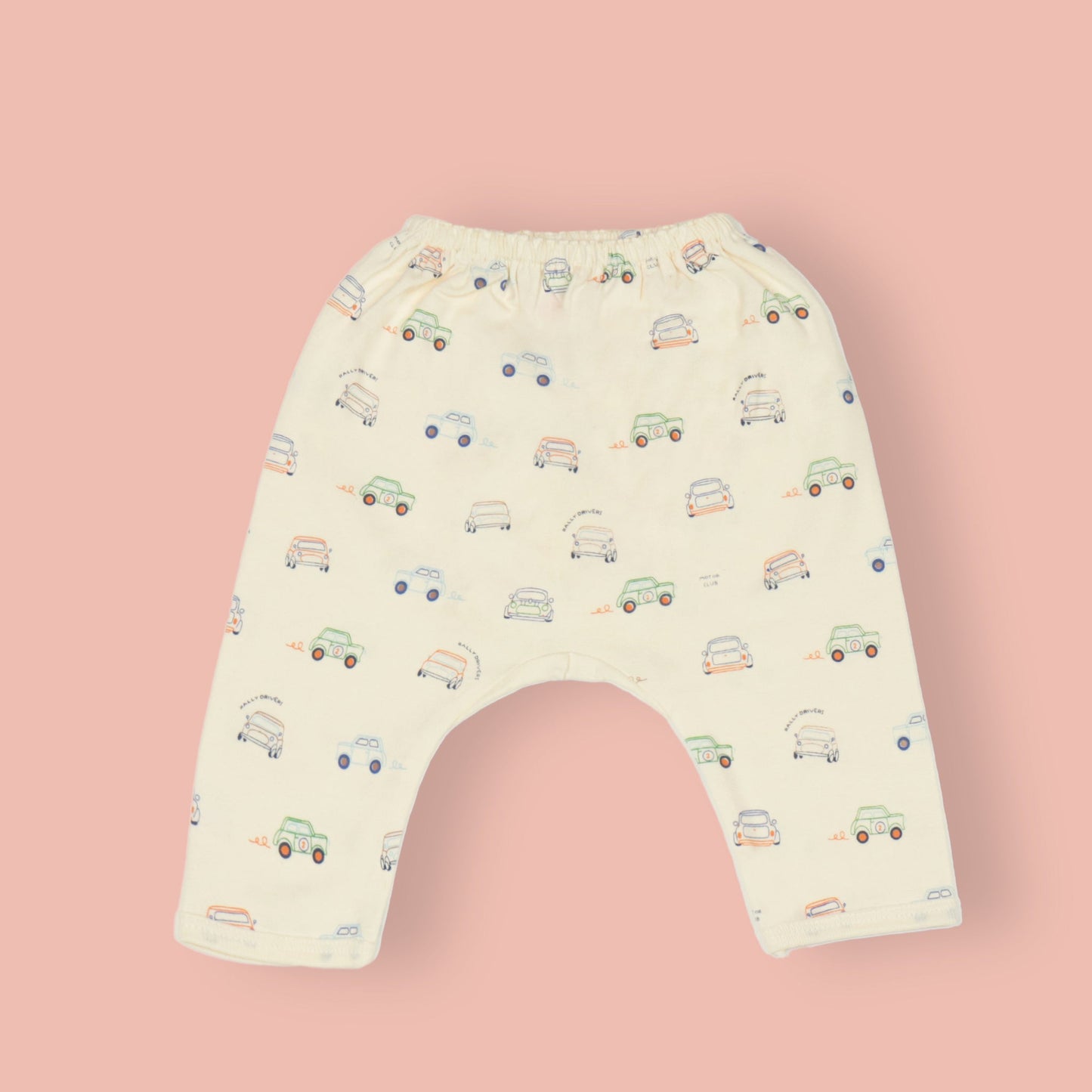 Pink Rabbit Sunny Snuggles: Soft Cotton Trio of Diaper Leggings in Pastel Playfulness