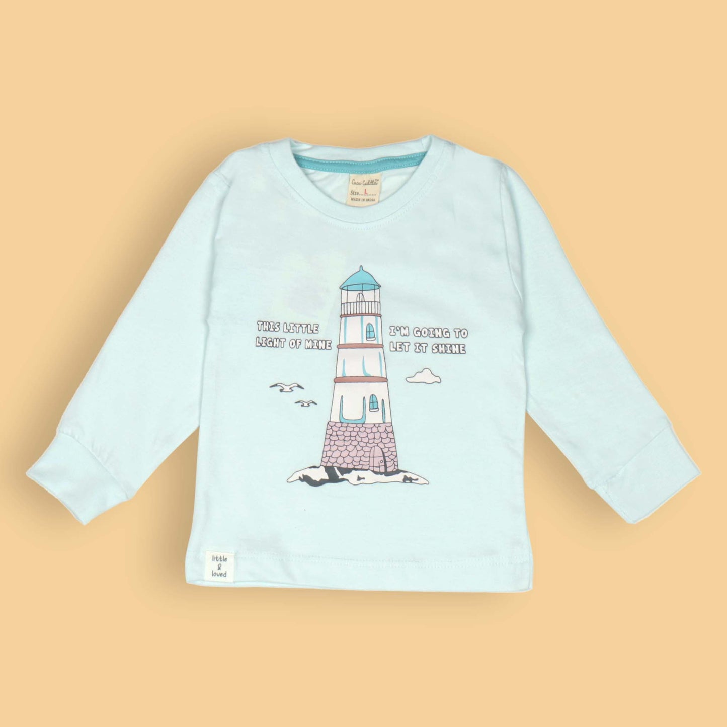 Cucumber Boys’ Turquoise Tee & Joggers Set – This Little Light of Mine, Shine Bright, Soft Cotton