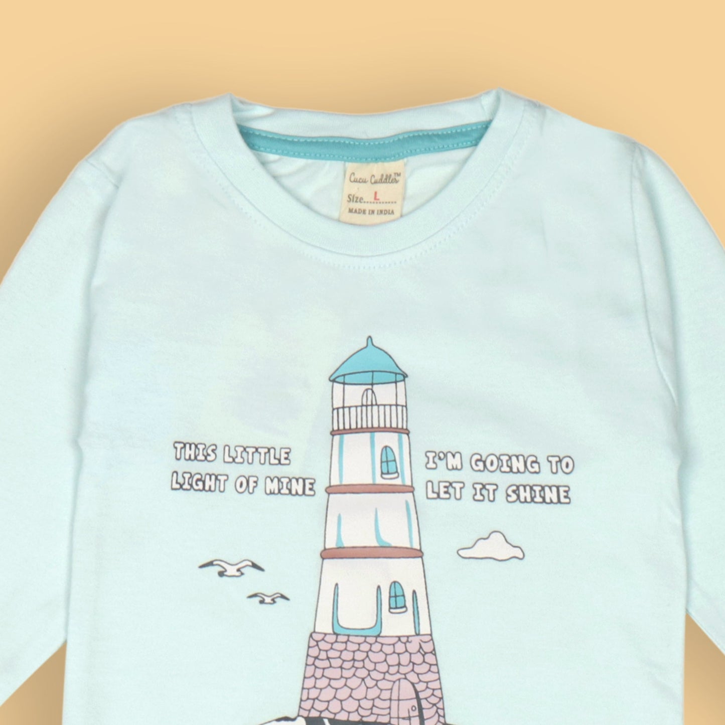 Cucumber Boys’ Turquoise Tee & Joggers Set – This Little Light of Mine, Shine Bright, Soft Cotton