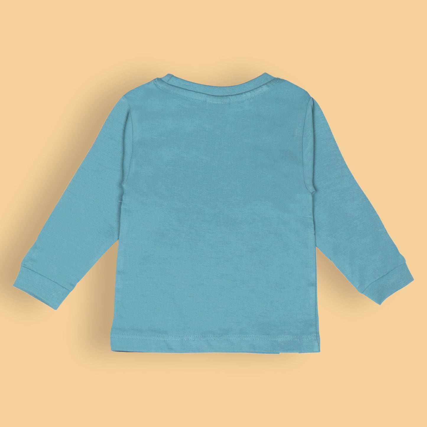 Cucumber Boys’ Essentials – Turquoise Full Sleeve Tee with Chicago Basketball Club & City Print, Cotton Blend