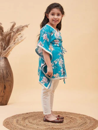 Celebration Ready – Turquoise Ethnic Set for Girls