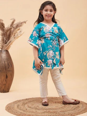Celebration Ready – Turquoise Ethnic Set for Girls