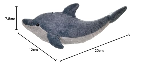 WILD REPUBLIC Dolphin Plush Stuffed Animal Plush Toy for Kids Cuddlekins 20 inches
