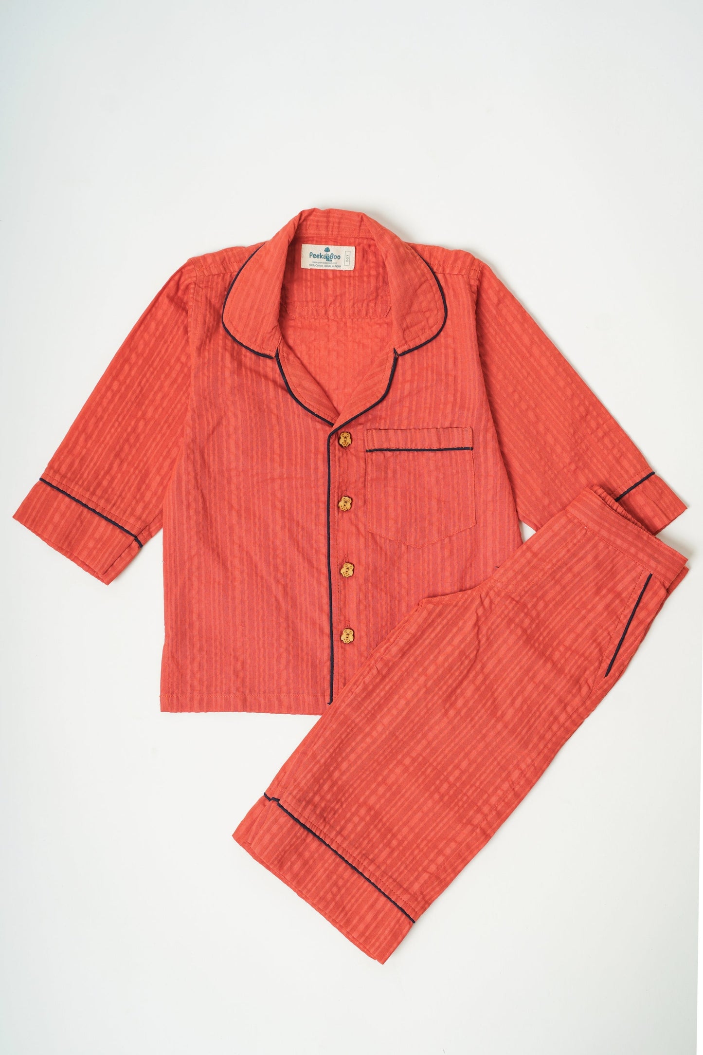 Boys' Seersucker 100% Super Soft Cotton Loungewear Set