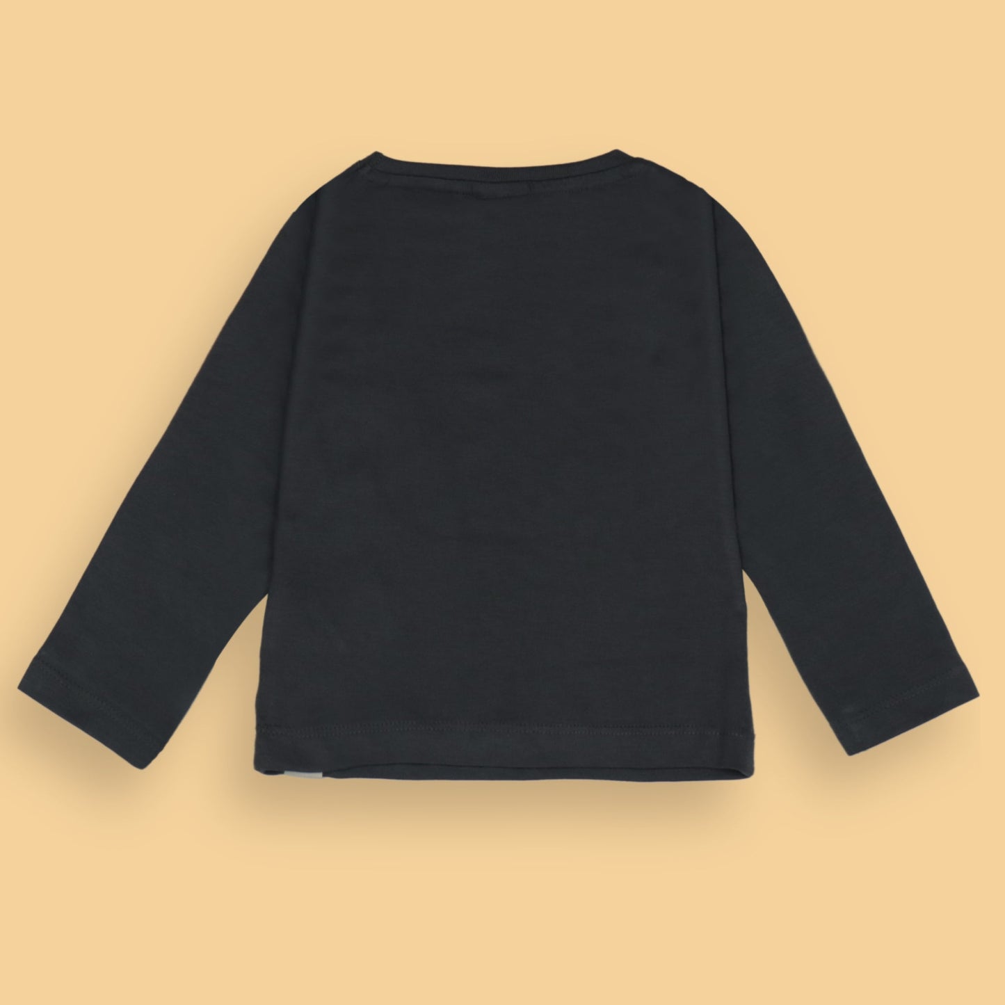 Ollypop Charcoal Grey 'Little SOUL Sister' Placement Print Cotton Full Sleeve T-Shirt
