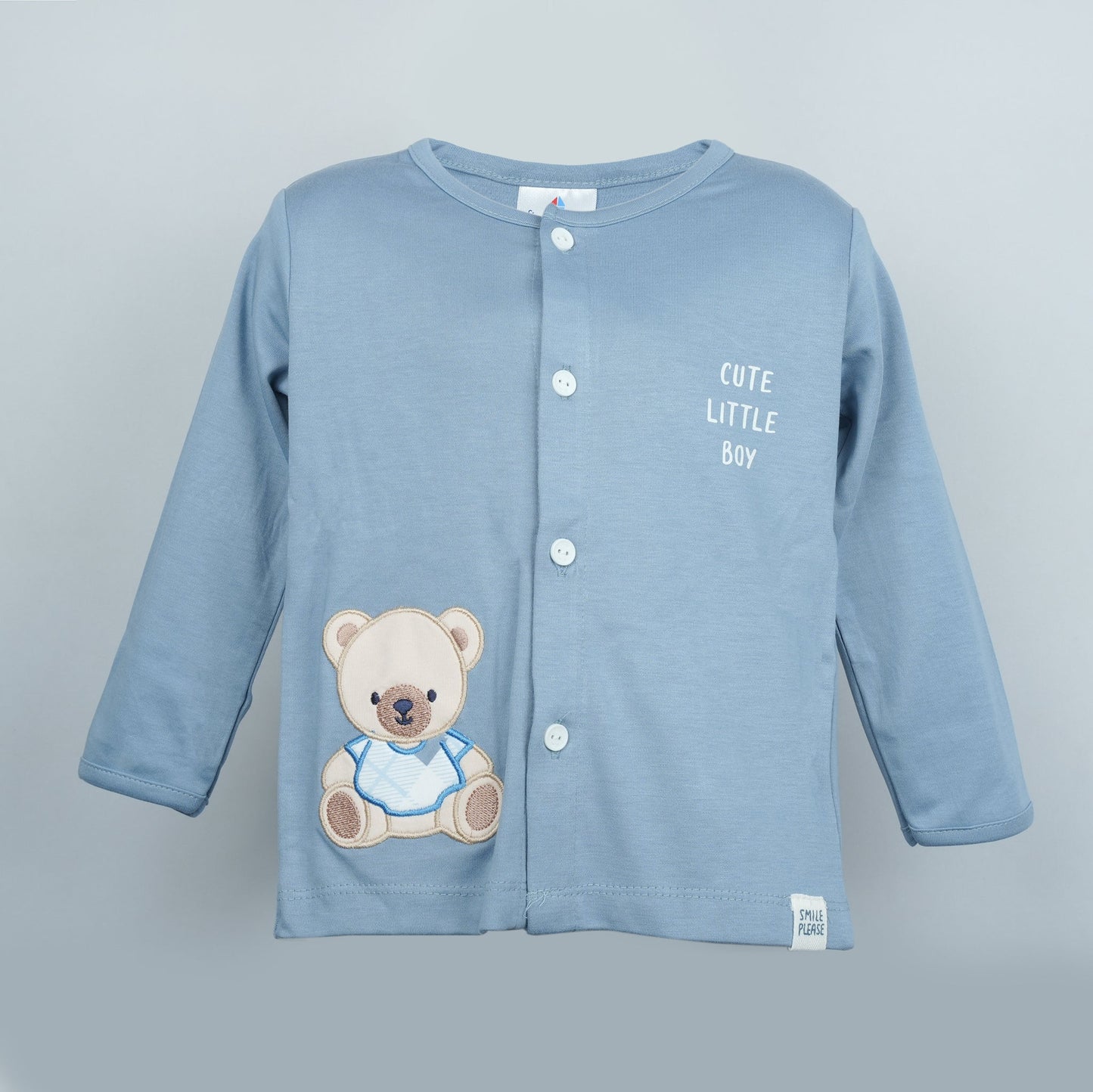 Charcoal Grey Boys’ Nightwear Set | Ollypop Elastic Waist Pants & Printed Full Sleeve Top