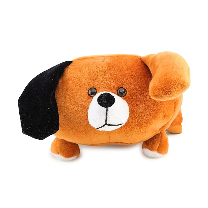 Webby Plush Cute Dog Teddy Multi Purpose Holder Soft Toys Brown