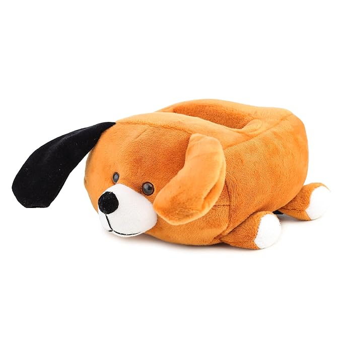 Webby Plush Cute Dog Teddy Multi Purpose Holder Soft Toys Brown
