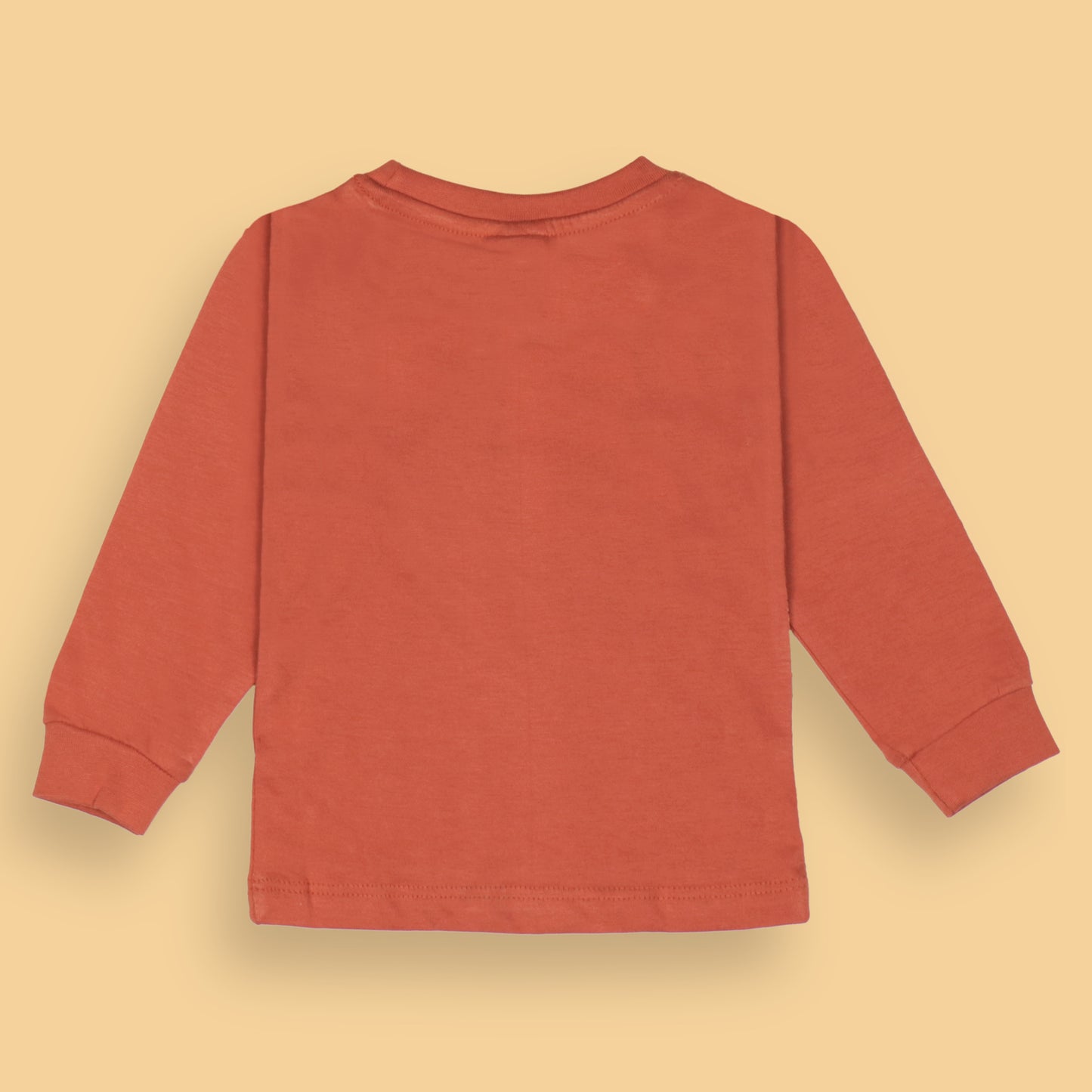 Builder – Build Your Dreams Dark Orange Tee by Cucumber – Boys’ Full Sleeves, Soft Cotton Blend Comfort