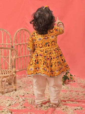 Mini Fashionista – Girls’ Trendy Dhoti Kurta Look