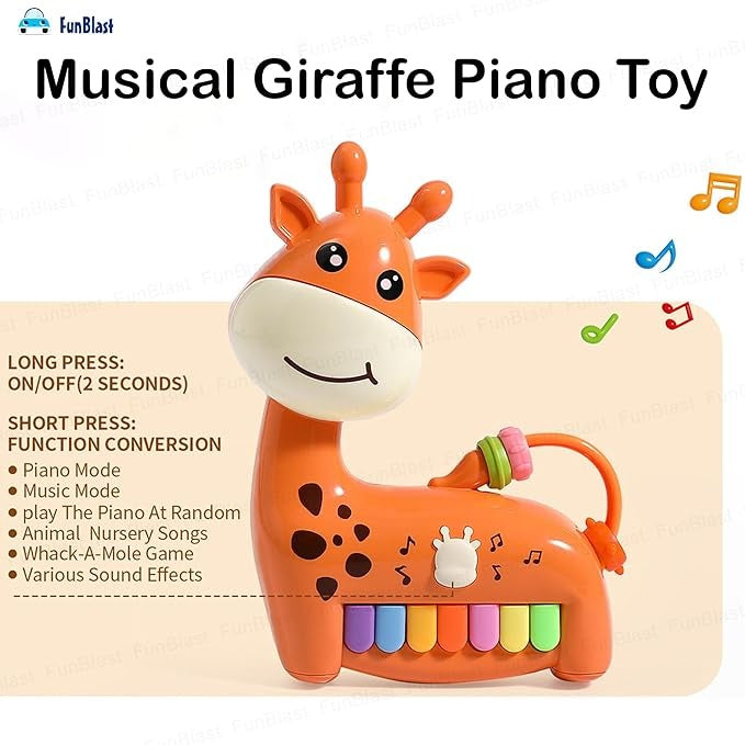 Musical Giraffe Toy for Babies – Light & Sound Plastic Toy for Infants and Toddlers