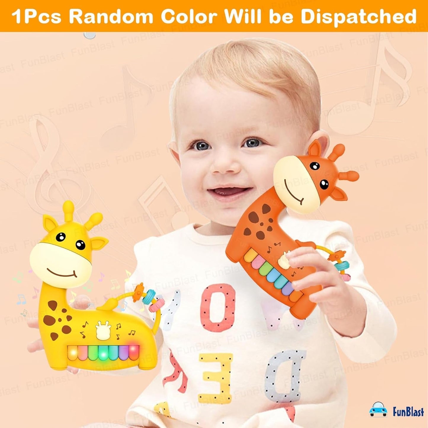 Musical Giraffe Toy for Babies – Light & Sound Plastic Toy for Infants and Toddlers