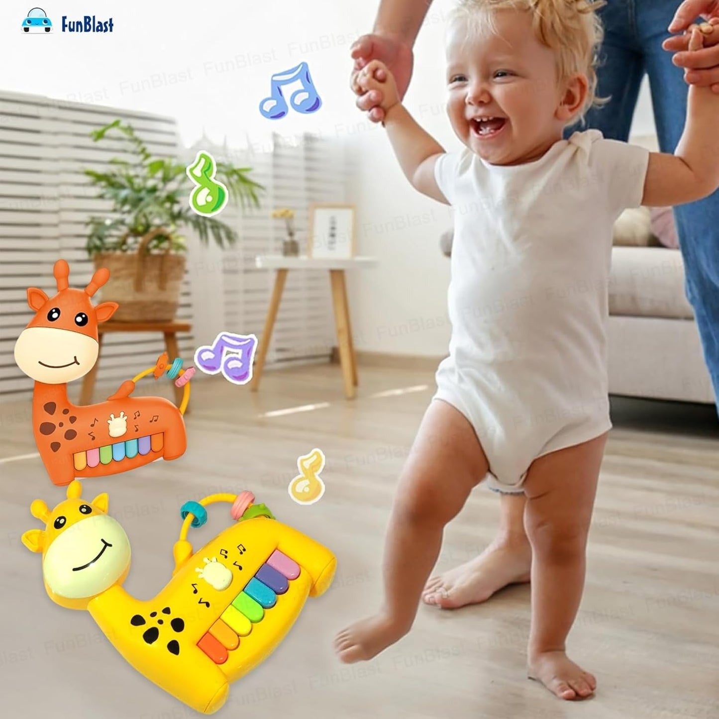 Musical Giraffe Toy for Babies – Light & Sound Plastic Toy for Infants and Toddlers