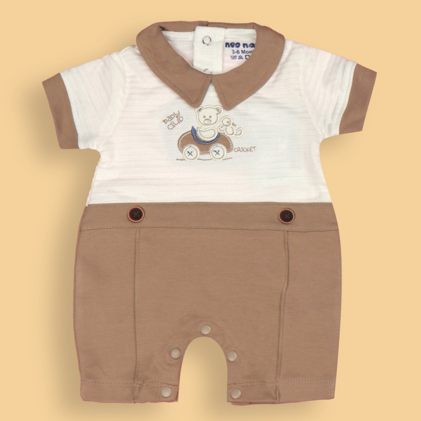 Kids’ Khaaki SmoothSense Romper - Perfect for Smart Outdoor & Festivals