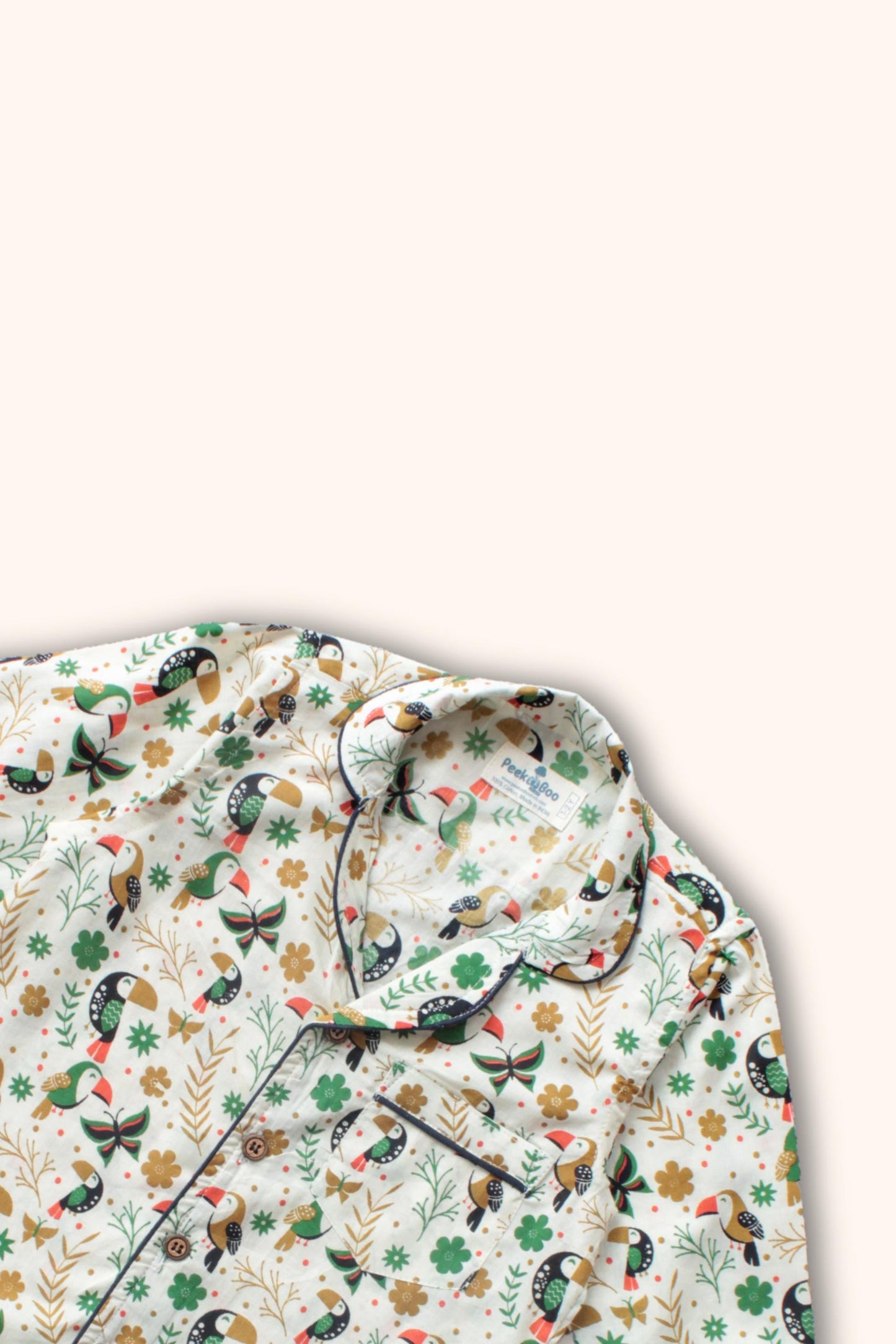 Charming Birdie Printed Pure Soft Cotton Night Suit – Cozy Sleepwear Set