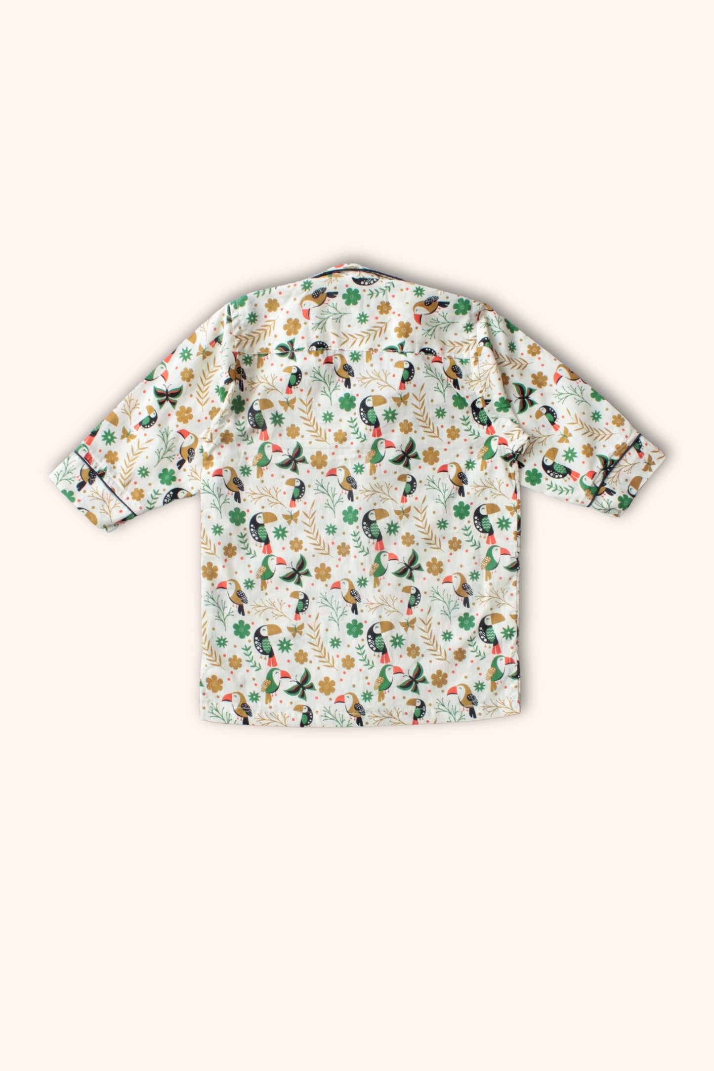 Charming Birdie Printed Pure Soft Cotton Night Suit – Cozy Sleepwear Set