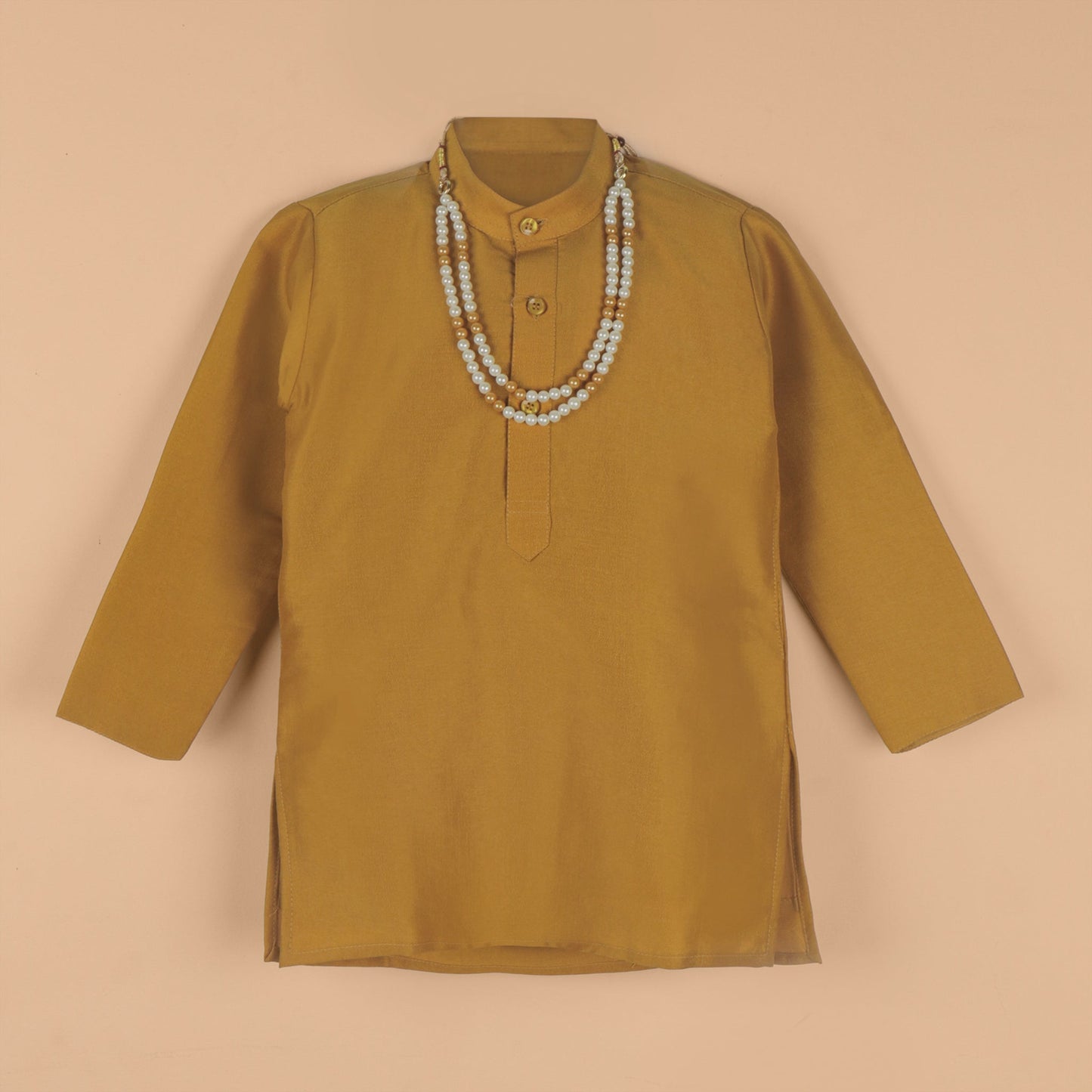 Little Star – Boys’ Khaaki Dark Ethnic Fashion Set