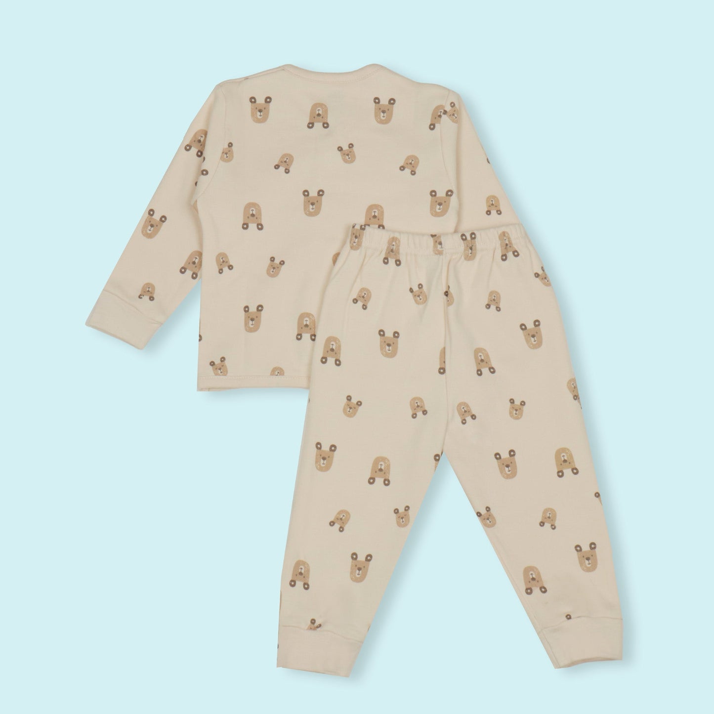 Cozy Critter Camel: Pink Rabbit Unisex Winter Pyjama Set