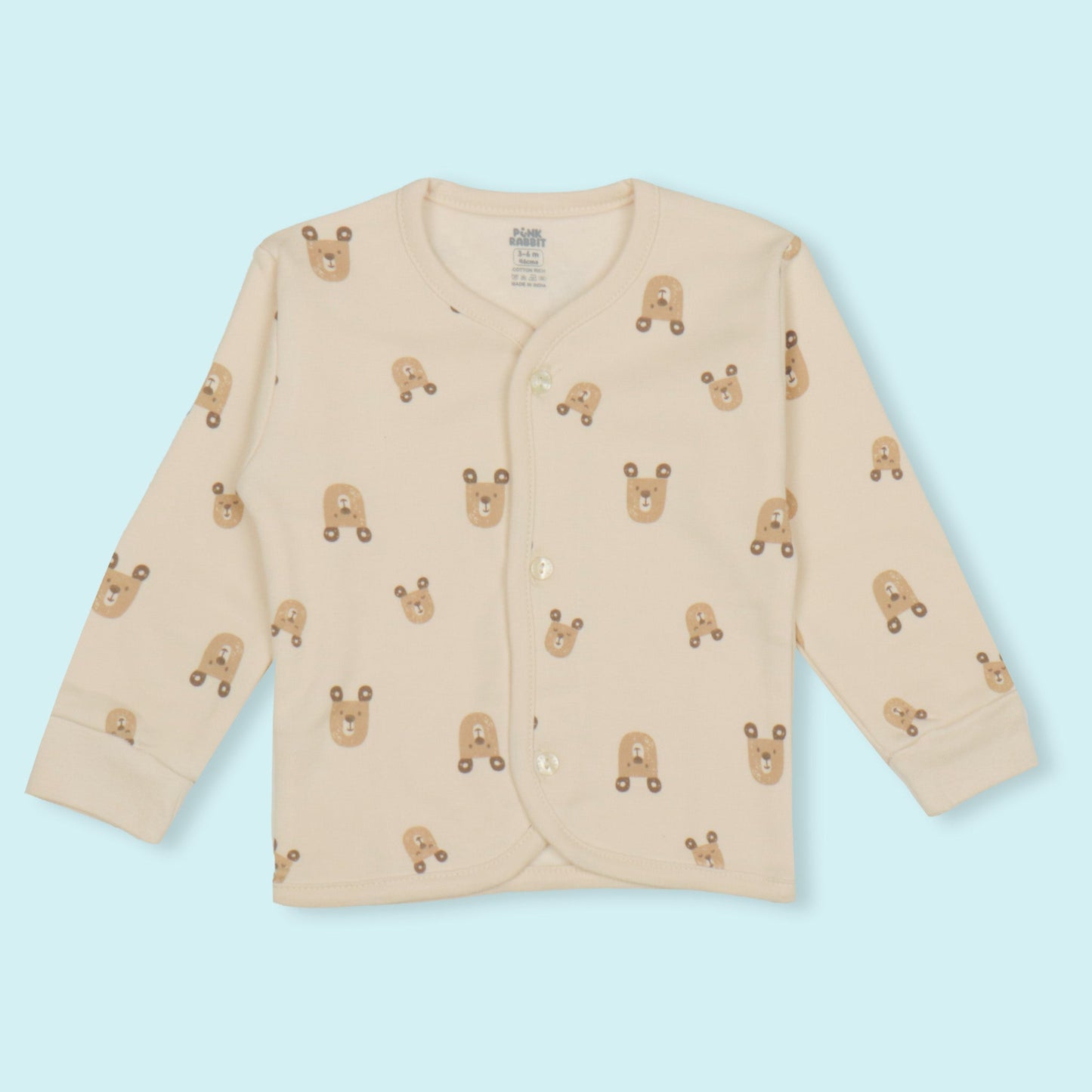 Cozy Critter Camel: Pink Rabbit Unisex Winter Pyjama Set