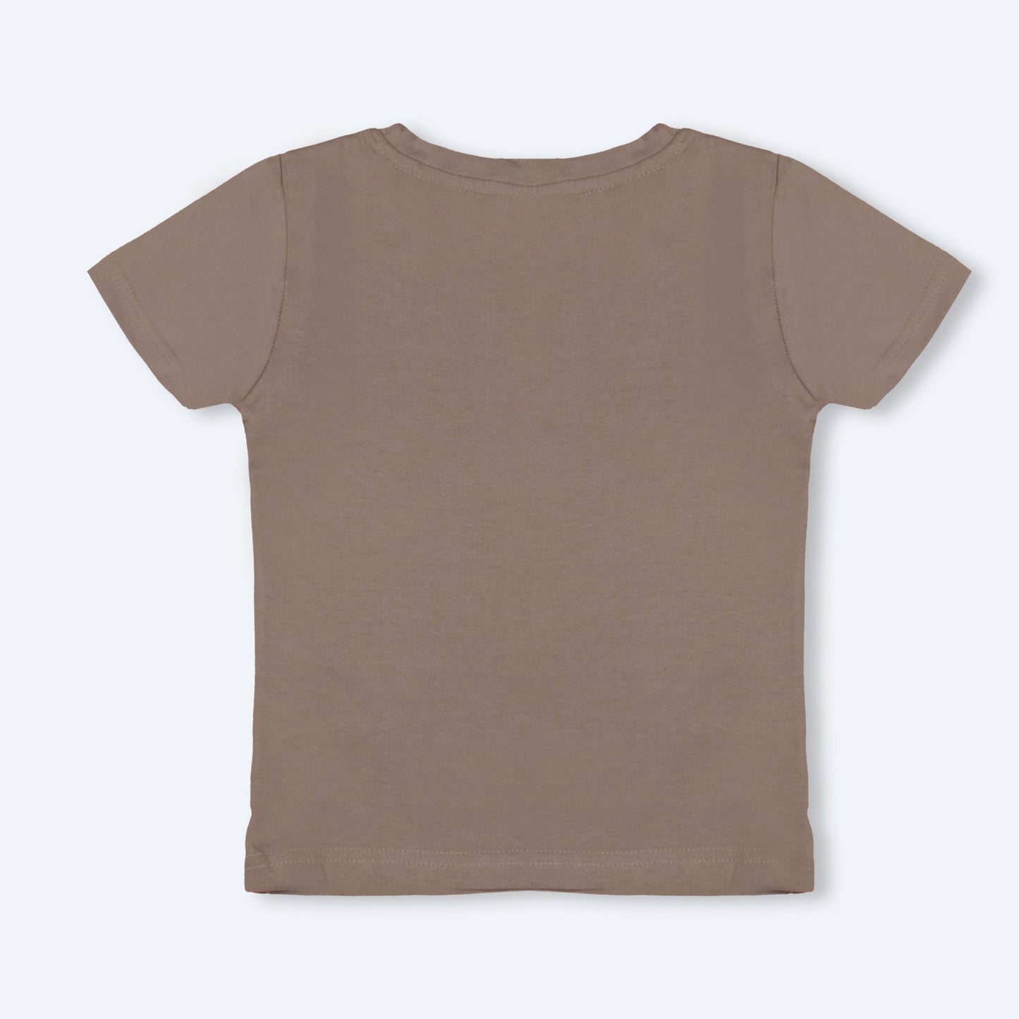 Mumbl Jumbl Girls’ Soft Cotton T-shirt & Shorts Set With Dinosaur Print - Camel Brown