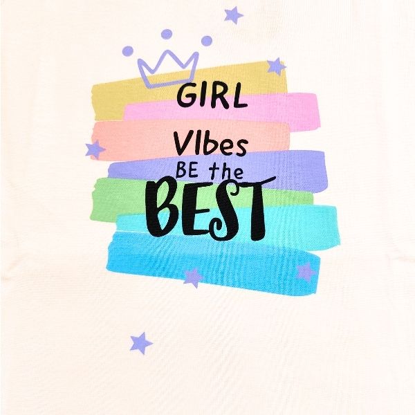 Stylish Printed Cotton Top - Beige