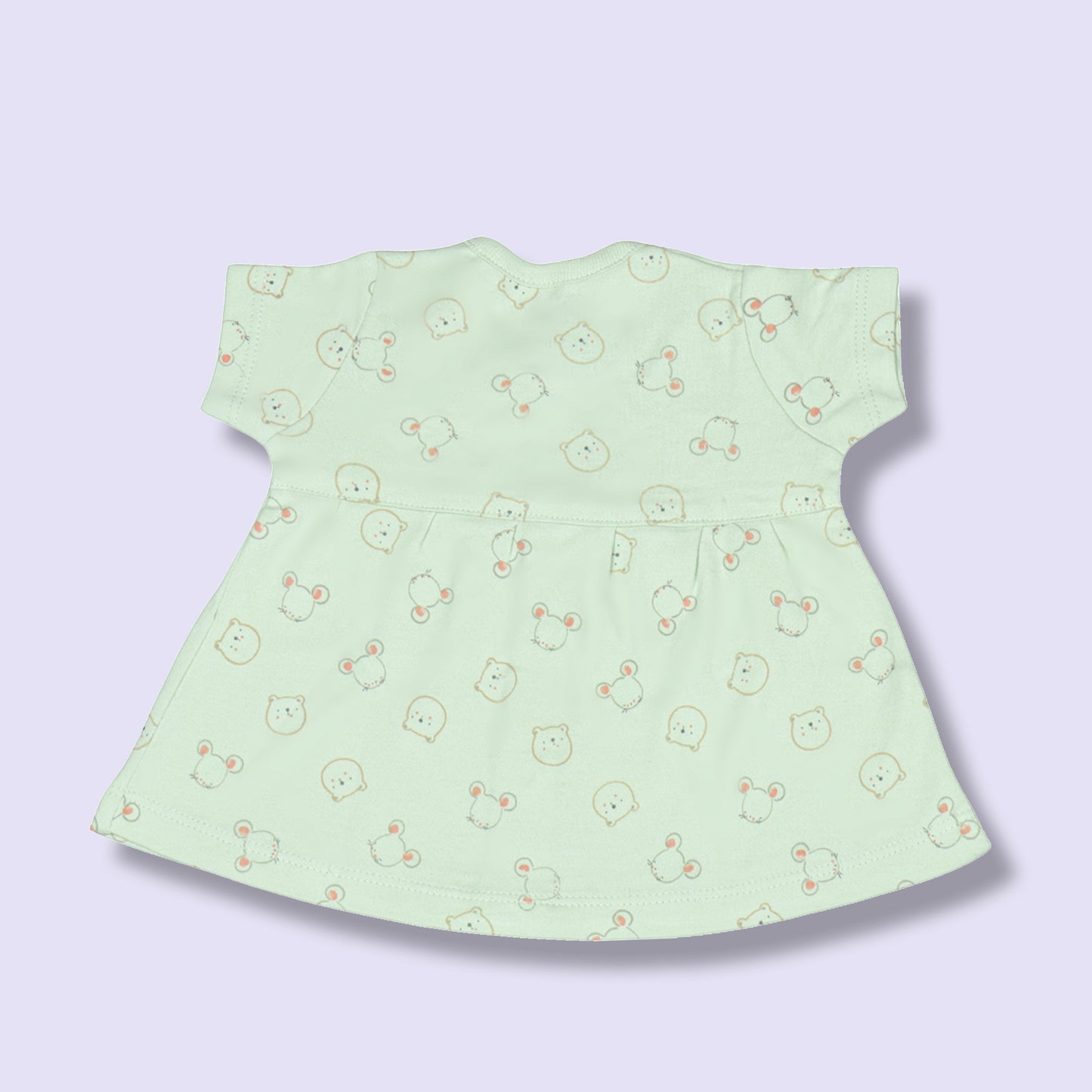 Pink Rabbit's Light Green Kitty & Mouse Play-Day Dress
