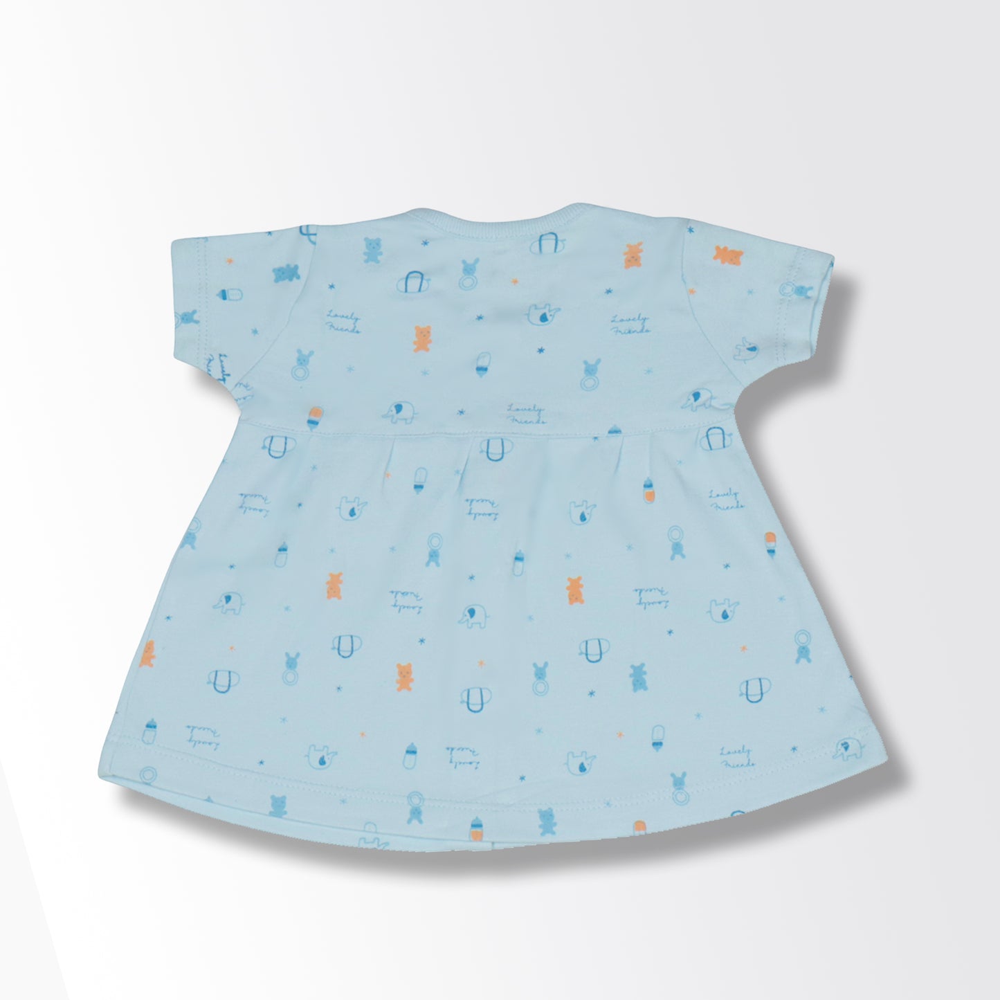 Sky Blue Softie: Pink Rabbit's Dreamy One-Piece Easter Joy