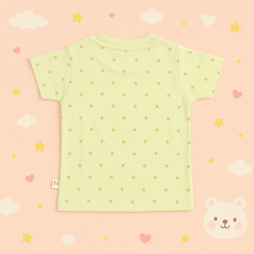 Cute and Comfortable Summer Set with Elastic - Light Green