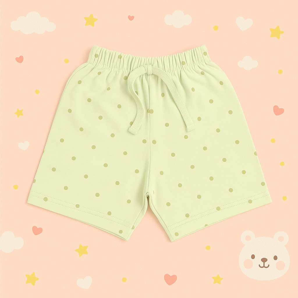 Cute and Comfortable Summer Set with Elastic - Light Green