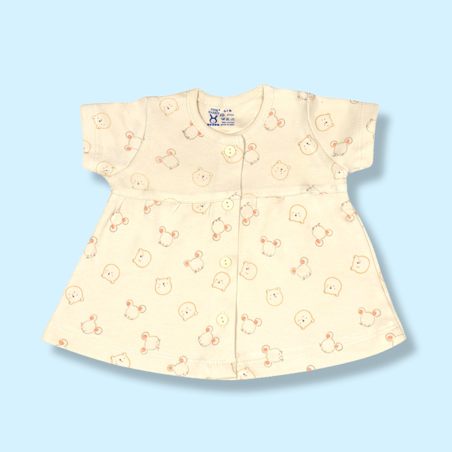 Camel Cats & Mice Softcap Dress by Pink Rabbit Summer's Furry Playdate!
