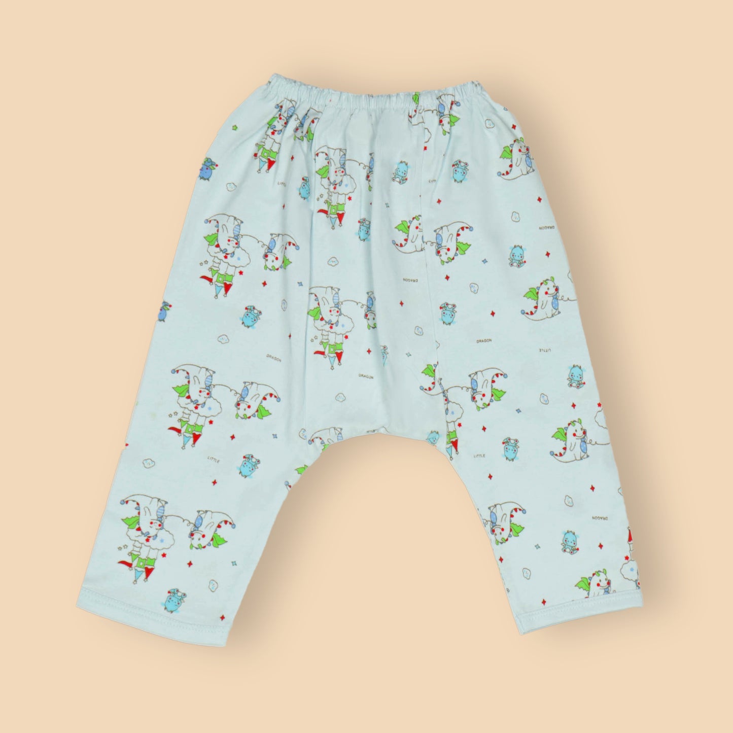 Pink Rabbit Breezy Buggers: Comfy Cotton Diaper Leggings Duo in Blue & Pink