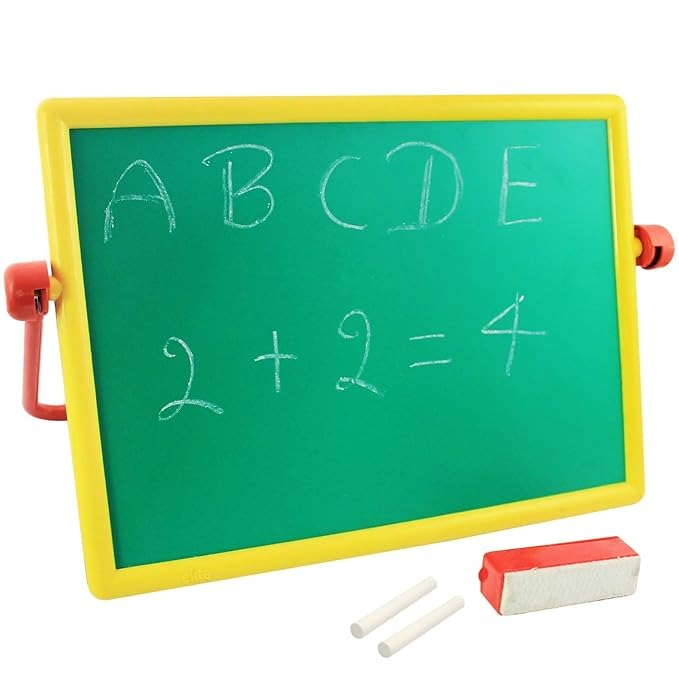 EKTA - Magnetic ABC Numero Board Double Sided Multi Functional Board 2-in-1 Magnetic Board (White) Black Board (Green)