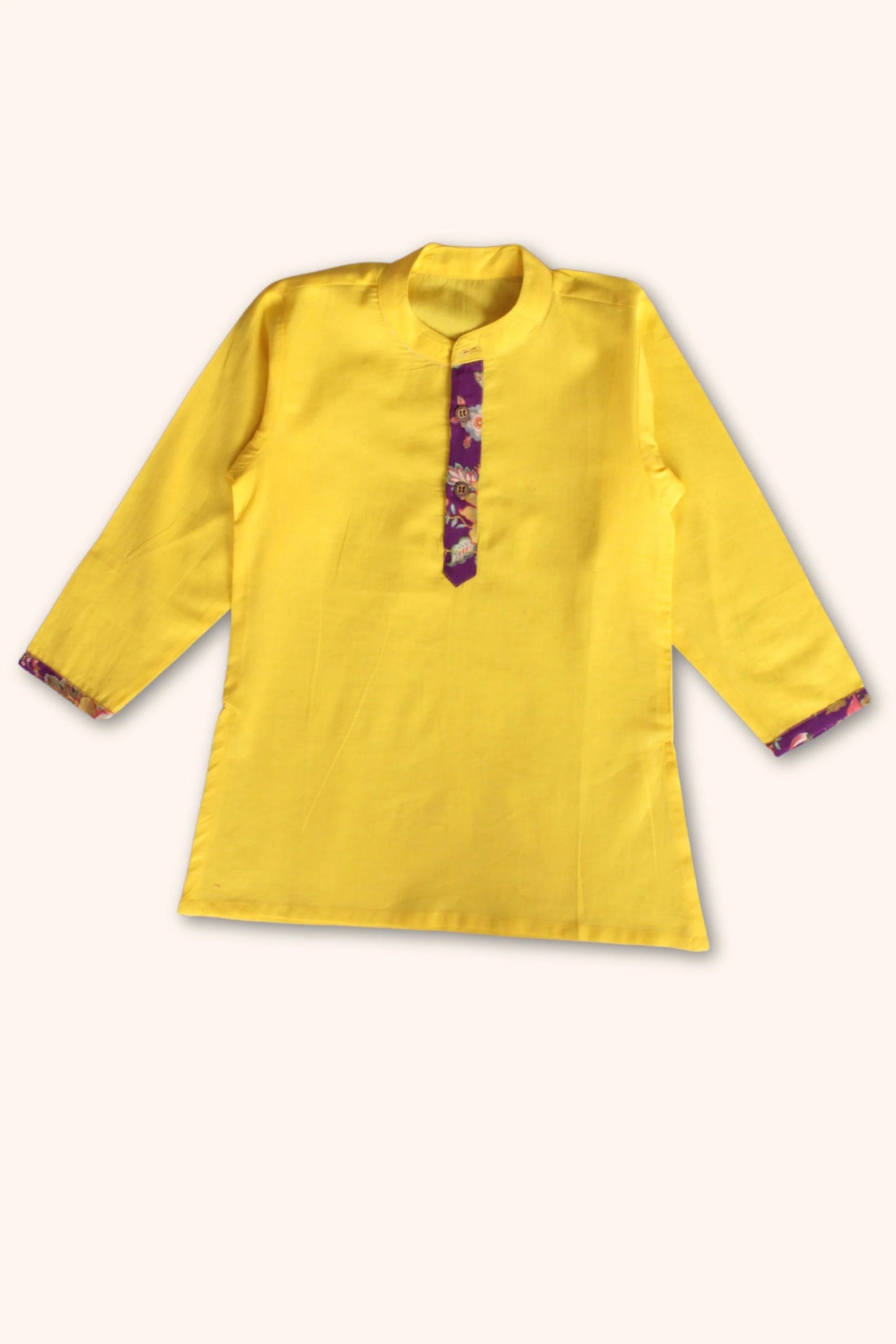 Peekaaboo Boys' Purple Kesari 3-Piece Ethnic Outfit – Kurta, Pant & Jacket Set