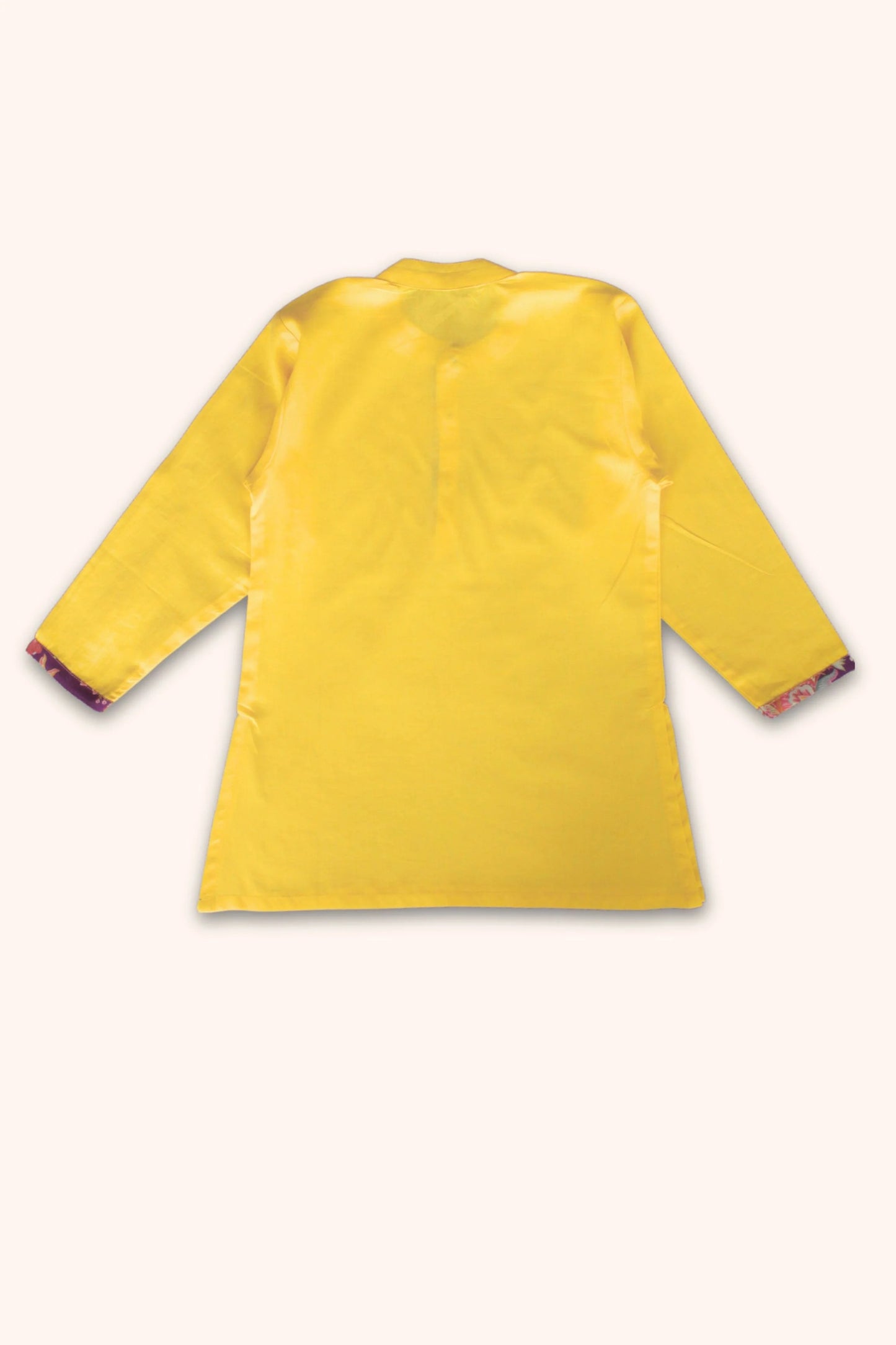 Peekaaboo Boys' Purple Kesari 3-Piece Ethnic Outfit – Kurta, Pant & Jacket Set