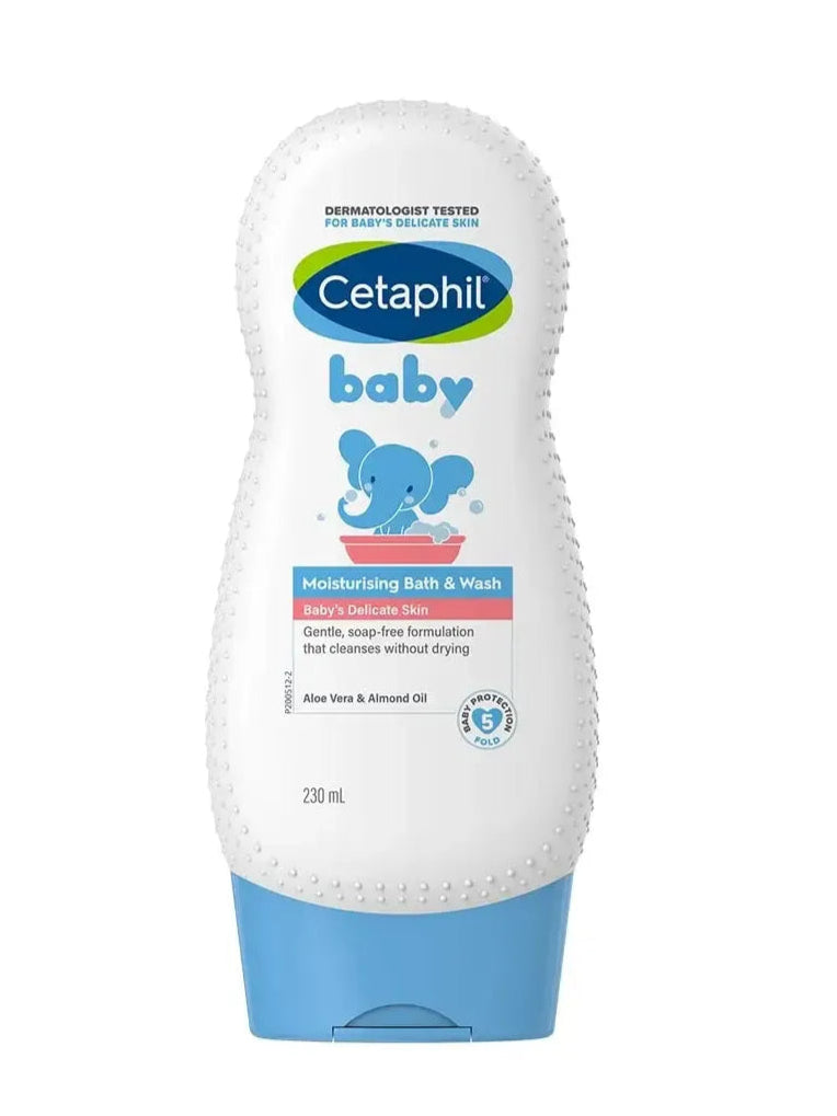Cetaphil Baby Gentle Wash & Shampoo - Hypoallergenic & Tear-Free, Aloe Vera Enriched for Sensitive Skin – 230 ml