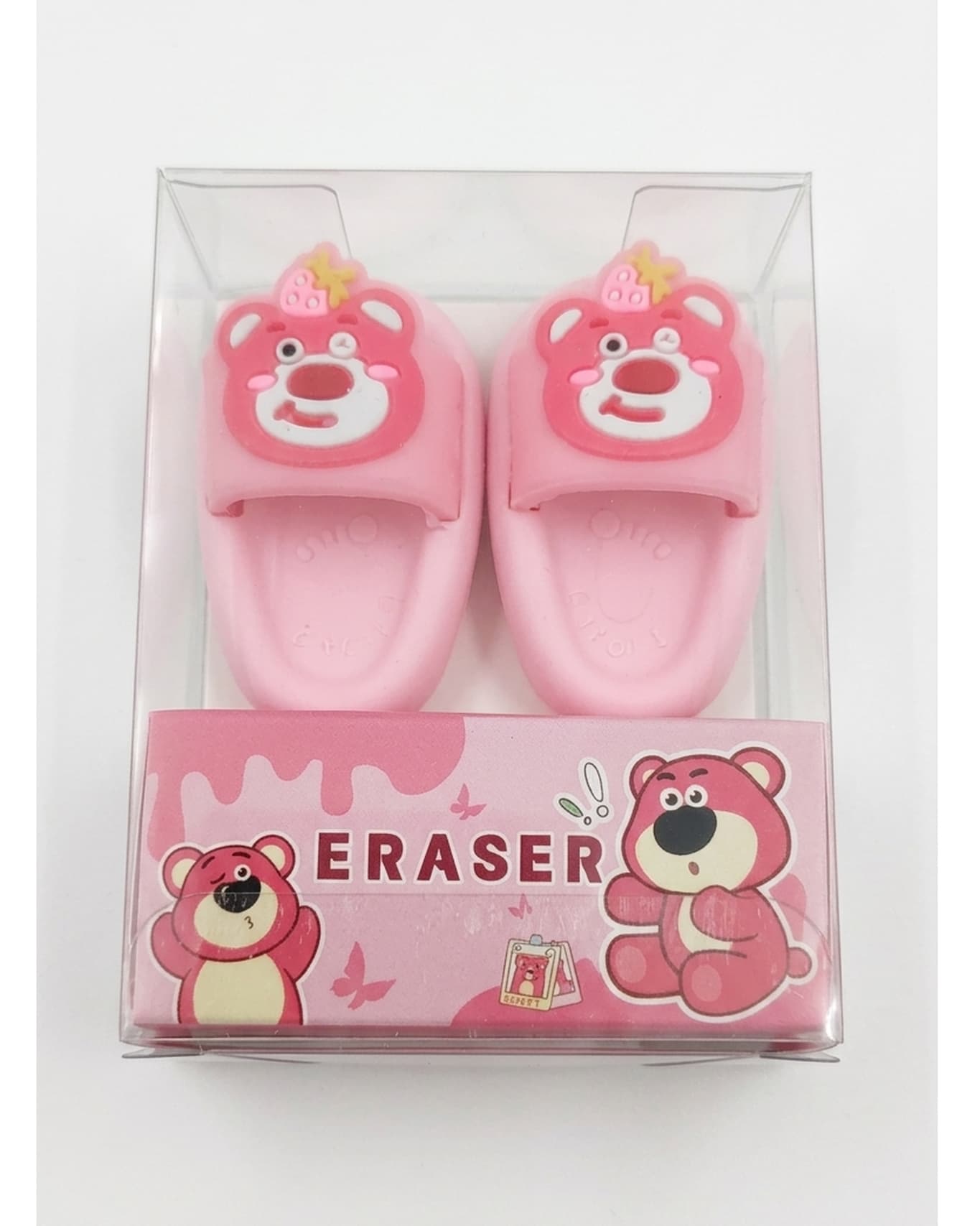 Premium Pink Slip-On Style Eraser, Smooth Smudge-Free Erasing, Durable School Essential, Print May Vary, Pack of 2