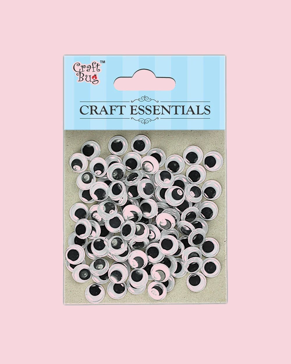 Itsy Bitsy Googly Eyes 7mm 100pc PBHC IB for kids Creativity| Pack of 1| Black & White Color