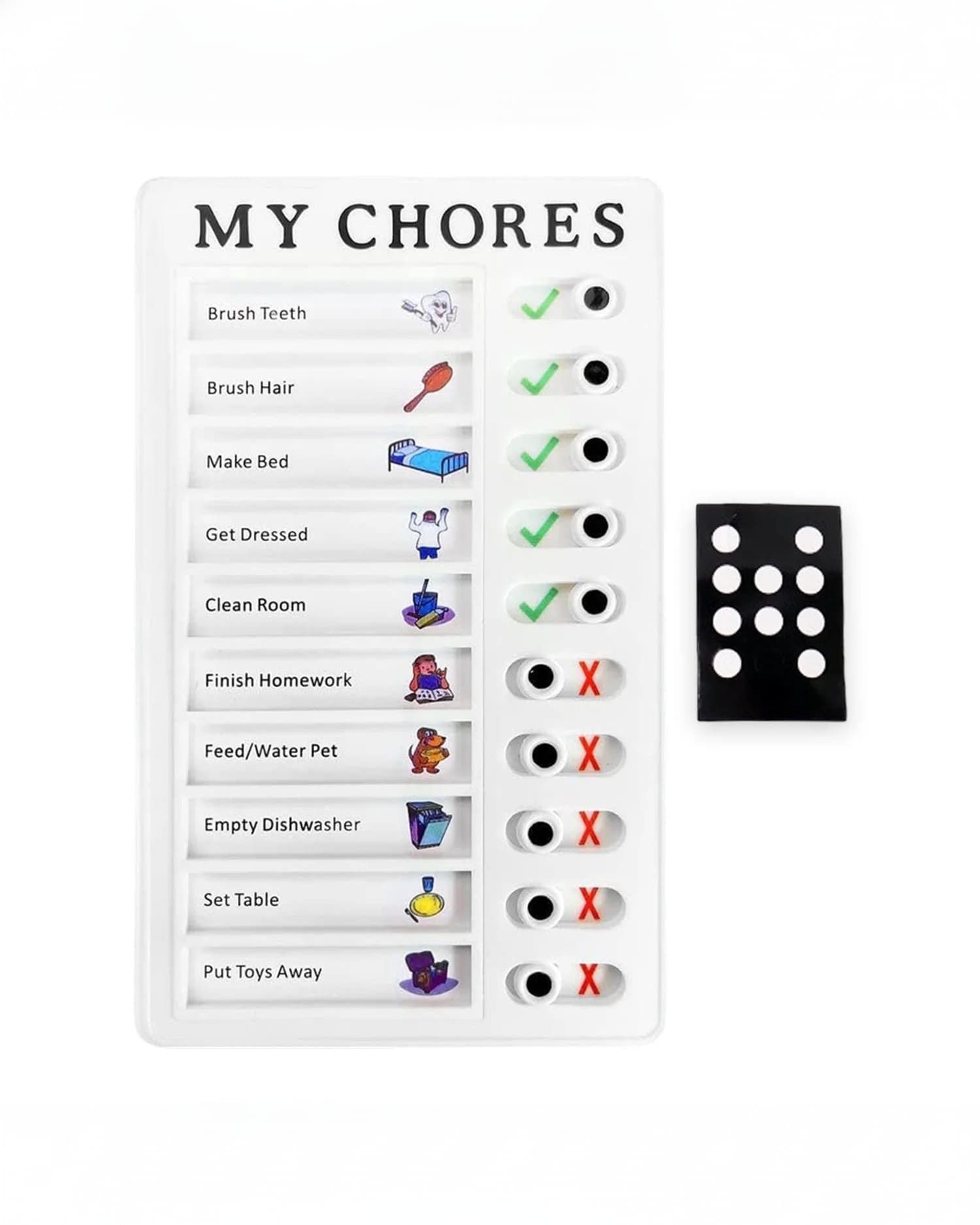 Portable Chores Note Board – Home Management Planning Memo Board (20×12 cm)