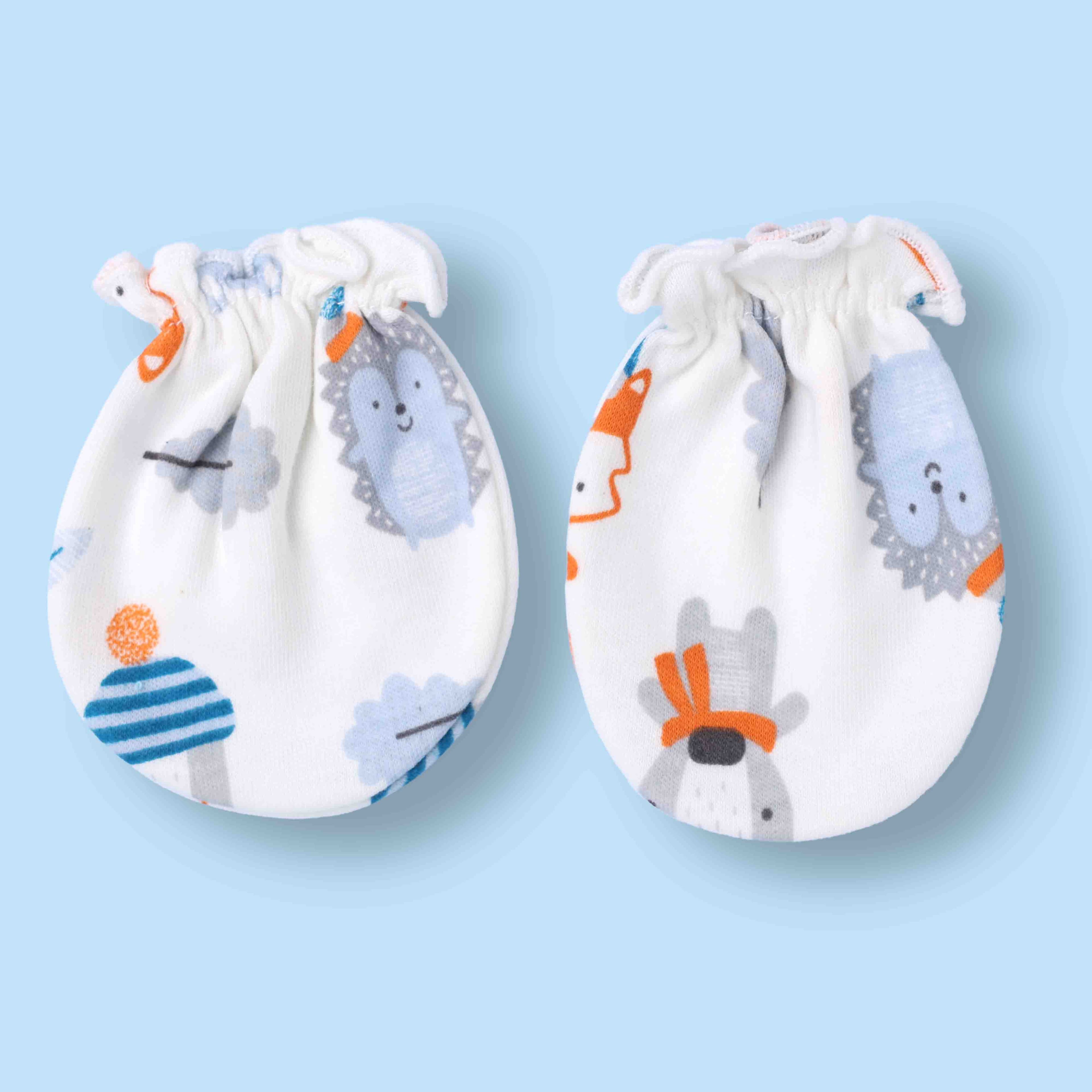 Ben Benny Unisex White, Red And Pink Printed Mittens | Stylish All-Over Print Hand Warmers for Travel, Outdoor, Party & Daily Wear | Pack of 6 Pairs | Color May Vary