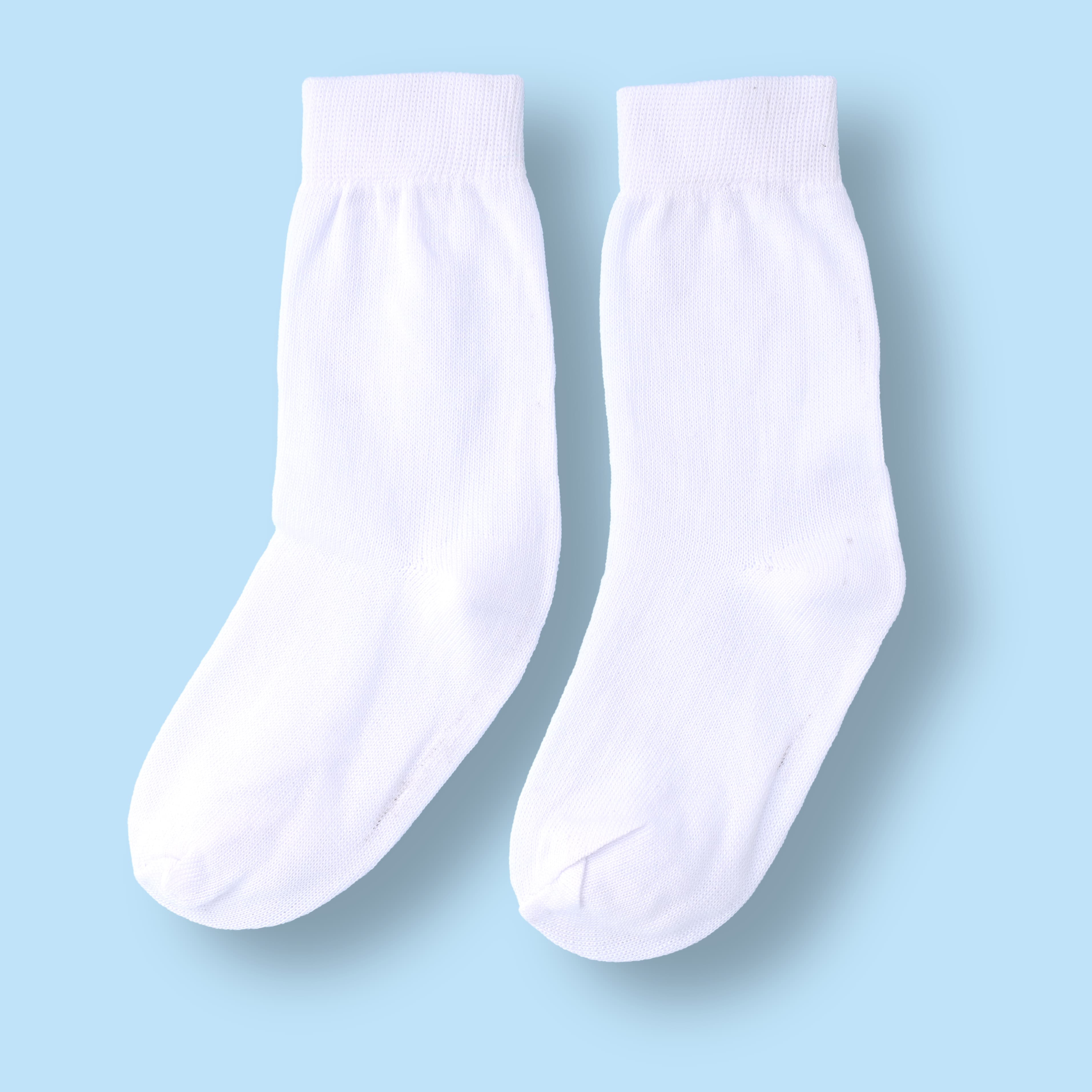 Baby Socks Unisex White Ankle Socks | Cotton | Casual & Formal Wear | Machine Wash