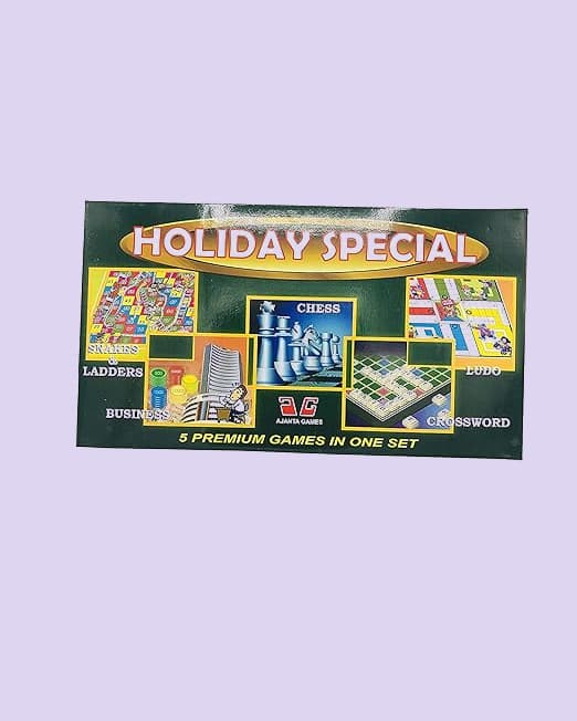 5-in-1 Premium Travel Board Game Set – Fun Holiday Companion for Family & Friends