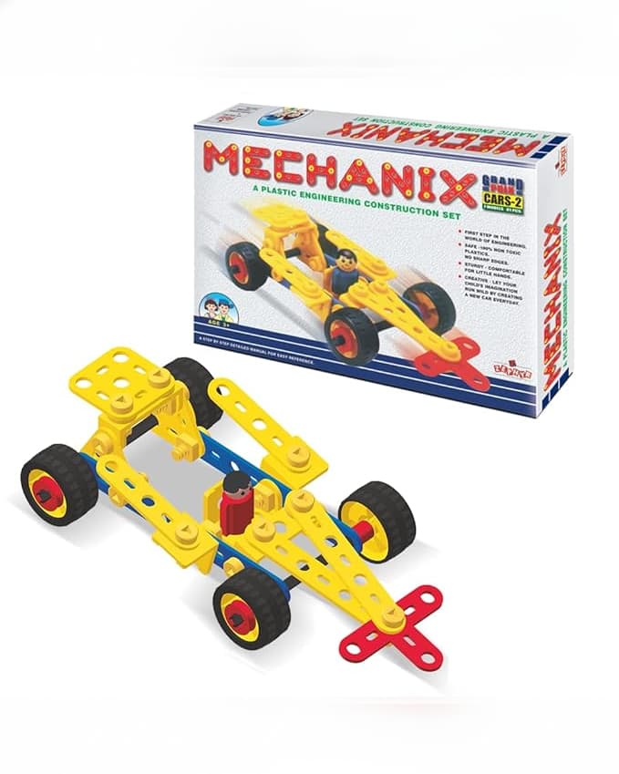 Mechanix Cars-2 STEM Building Set – Plastic Construction Fun for Kids Age