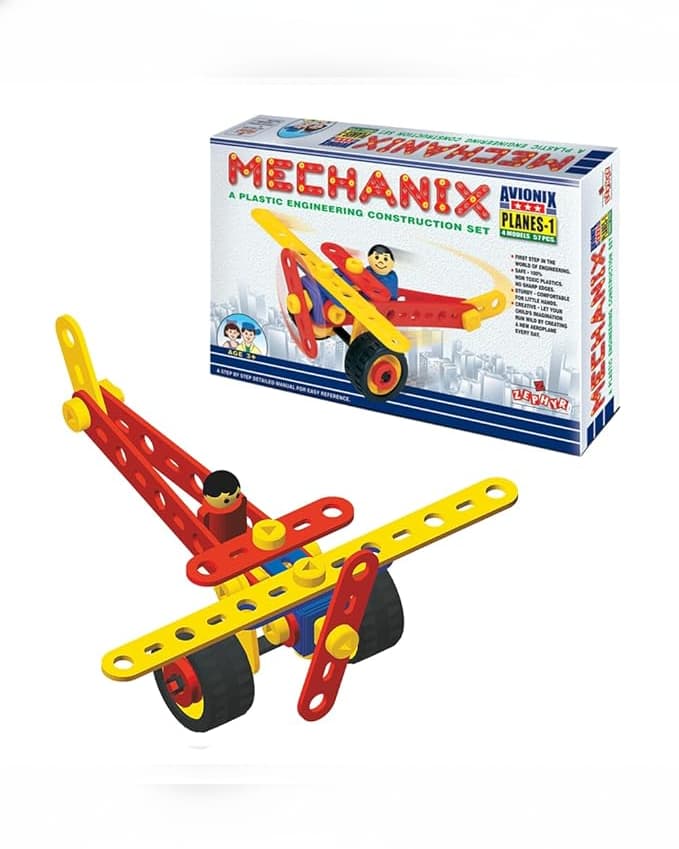 Mechanix Planes-1 Building Blocks Set – Role-Play Construction Toy for Kids Age 5
