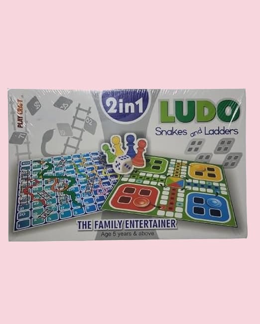 2-in-1 Ludo and Snakes & Ladders Board Game – Classic Family Game Set (Ages 5+)